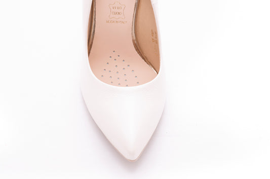 Elegant women's shoes made of natural leather SALA 9457 cream