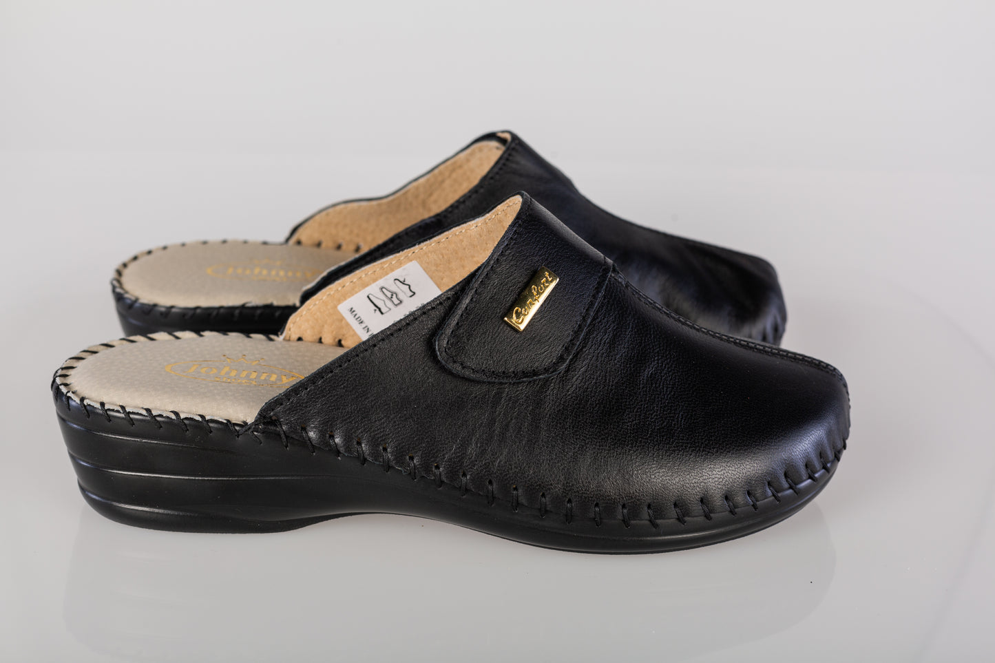Saboti dama piele naturala JOHNY 70598-6 negru