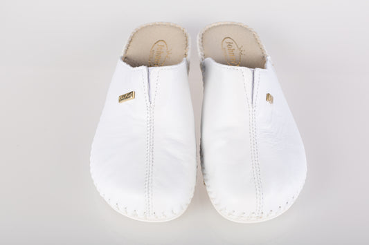 Women's genuine leather clogs JOHNY 70598-30 white