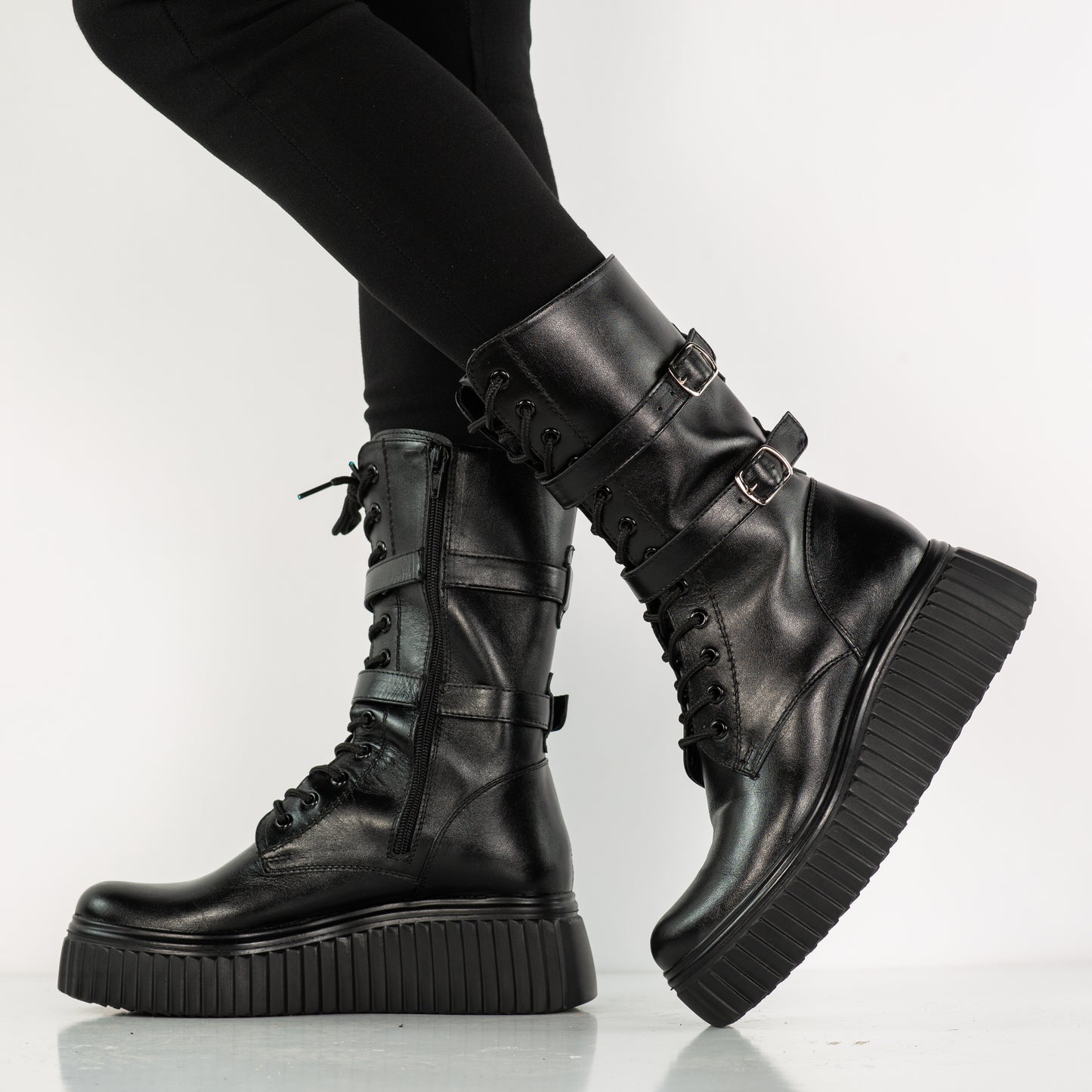 Women's casual boots made of natural leather SORTEC BC ORTO 37 black box