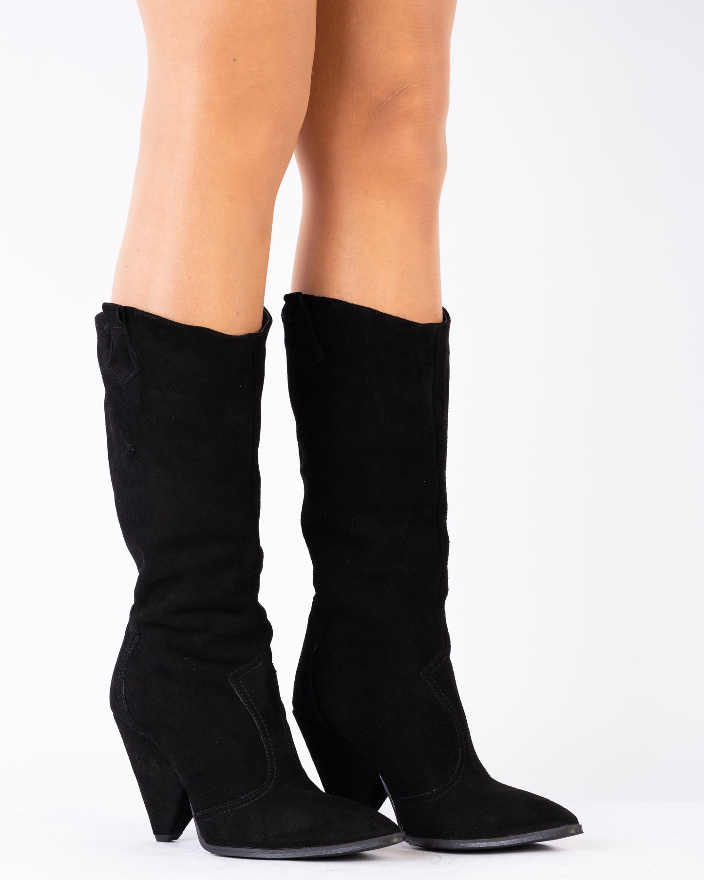 Cizme dama casual piele naturala LARISA Vegas negru velur