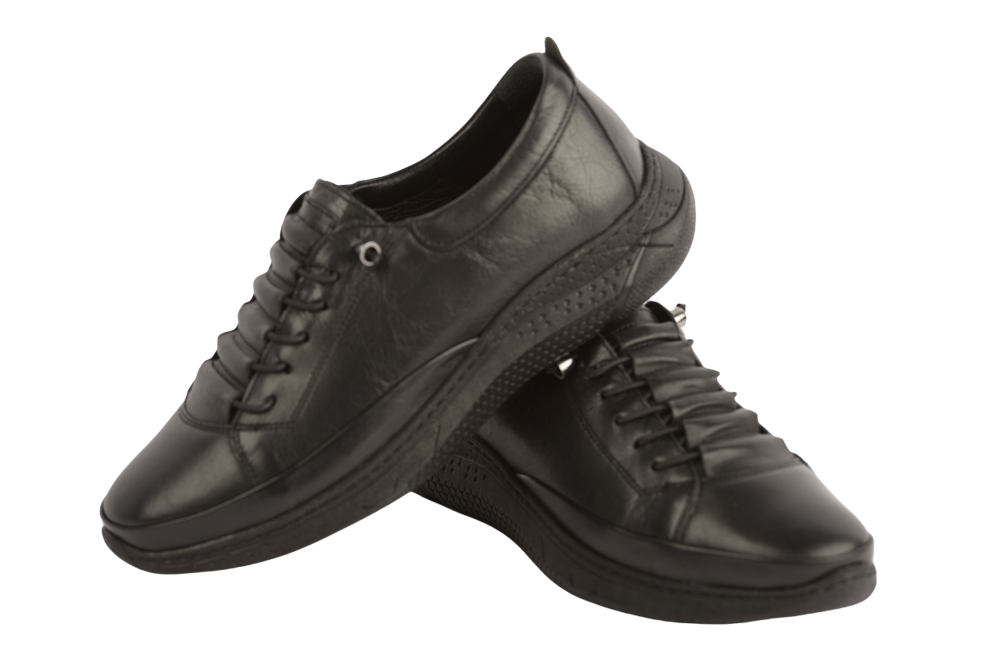 Women's casual shoes made of genuine leather JOHAN 1040 black