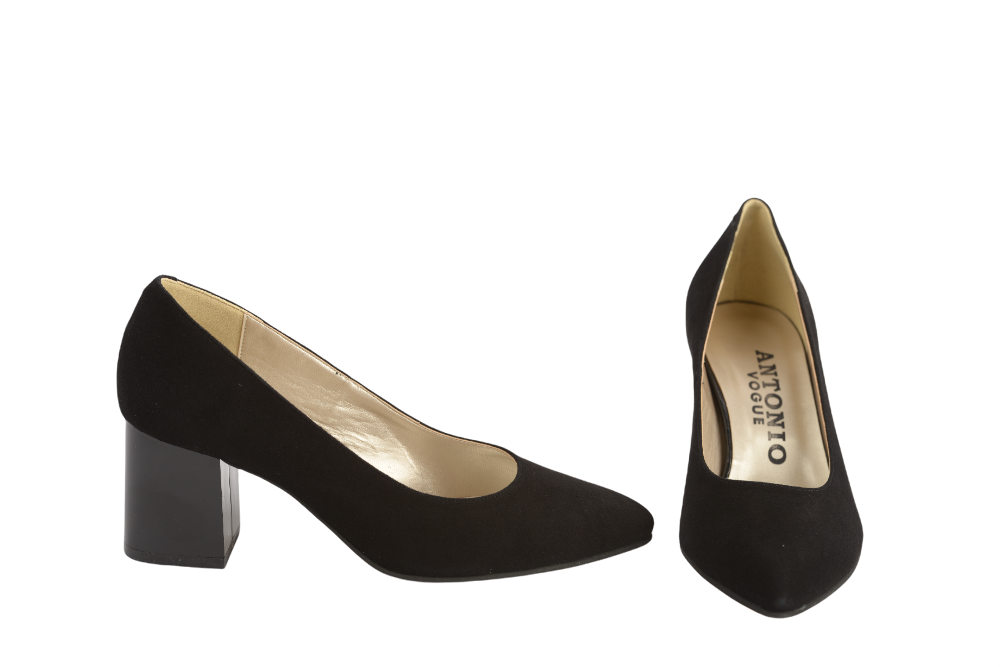Pantofi dama eleganti piele naturala ANTONIO 1462 negru ant