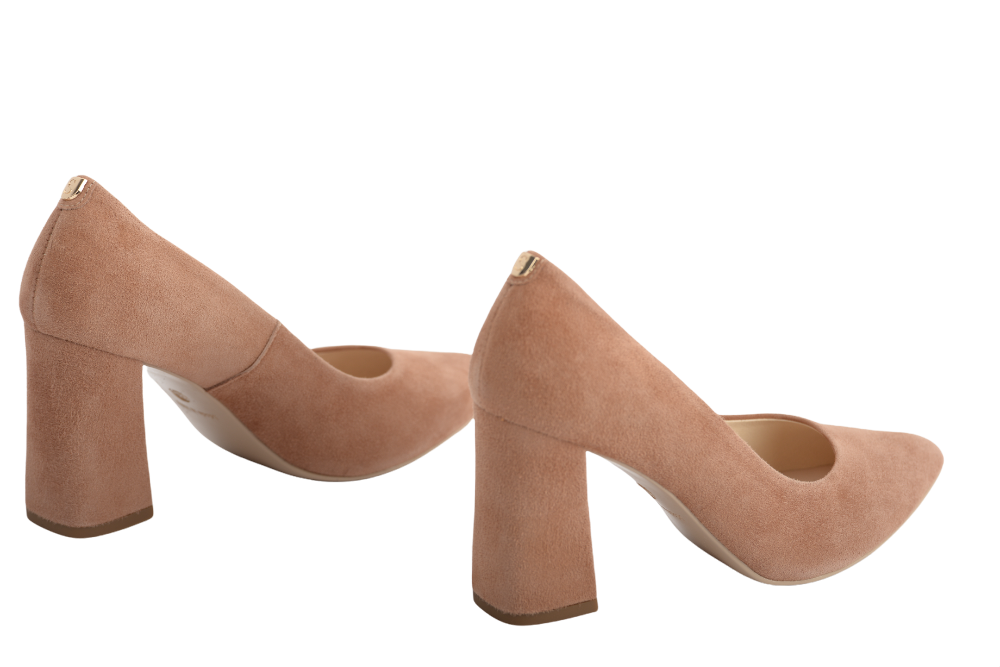 Pantofi dama eleganti piele naturala SALA 9933 nude velur