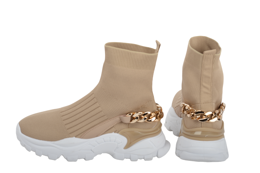 Women's casual textile boots 024 beige