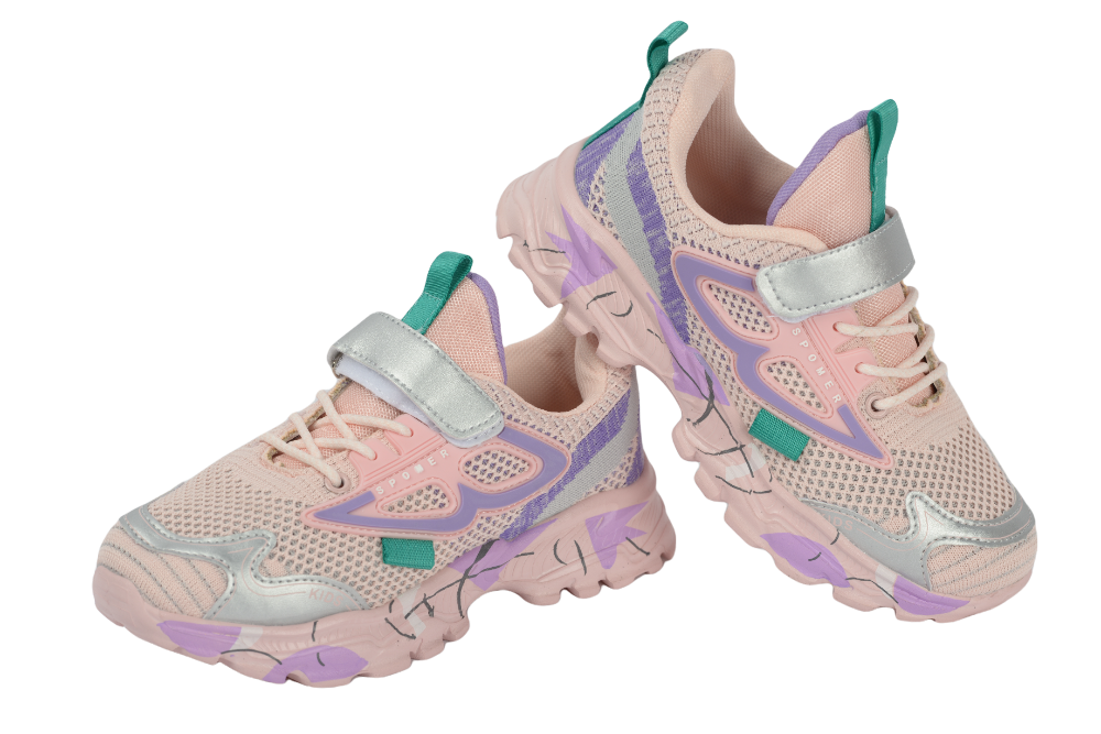 Girls' sneakers, eco-leather 6915, pink