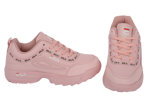 Pantofi fete piele ecologica F16 roz