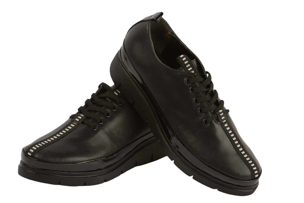 Pantofi dama casual piele naturala PERLA 1237 negru box lac