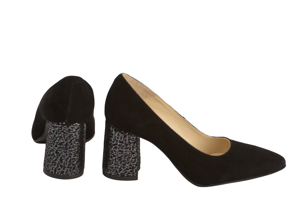 Pantofi dama eleganti piele naturala NIKE 322 negru velur