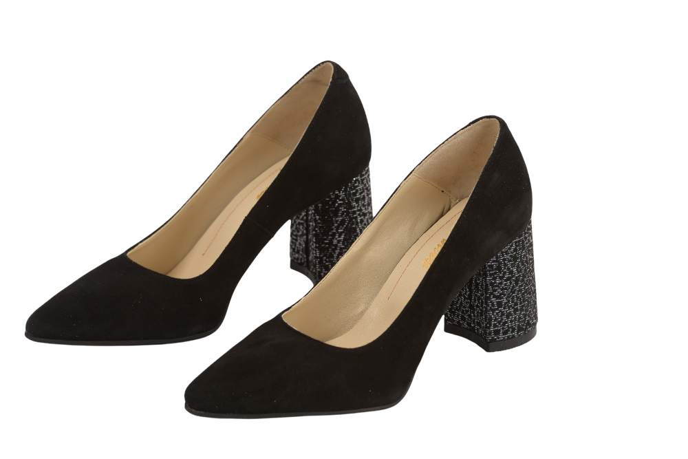 Pantofi dama eleganti piele naturala NIKE 322 negru velur