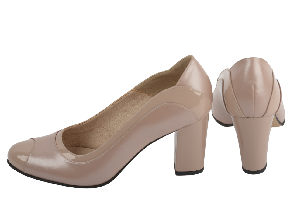 Pantofi dama eleganti piele naturala ANTONIO 736 grei sidef