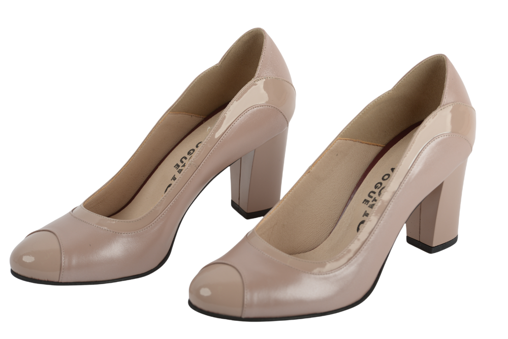 Pantofi dama eleganti piele naturala ANTONIO 736 grei sidef