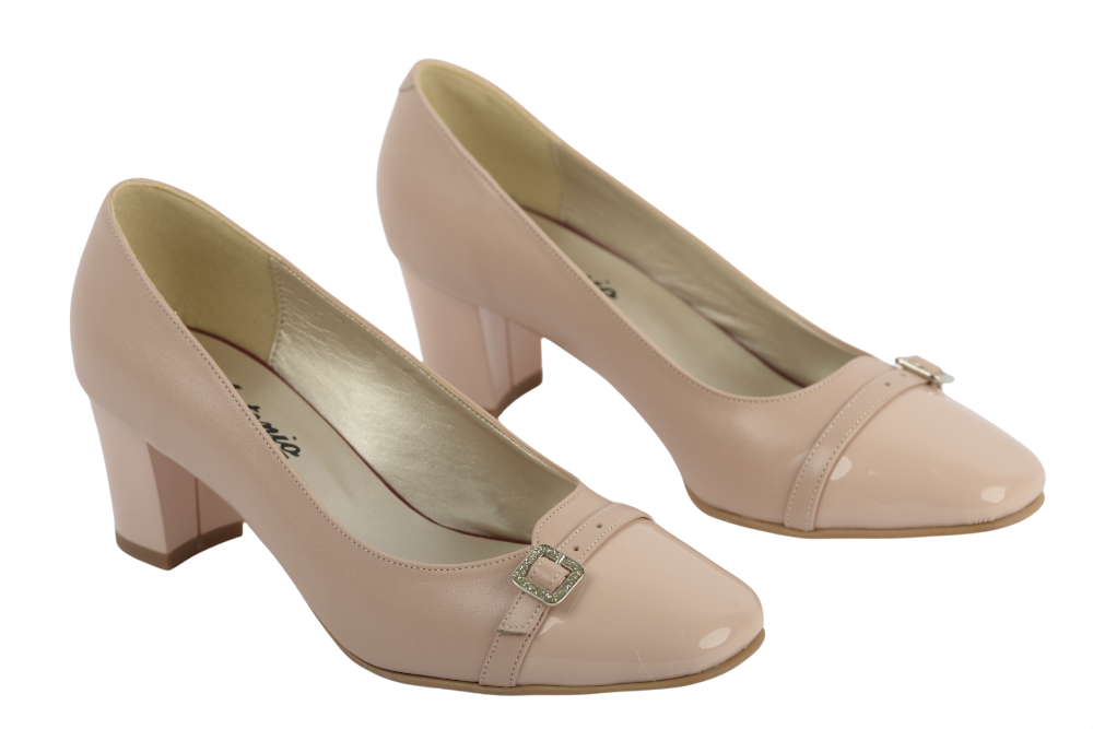 Pantofi dama eleganti piele naturala ANTONIO 263 roze box