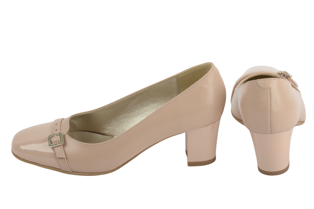 Pantofi dama eleganti piele naturala ANTONIO 263 roze box