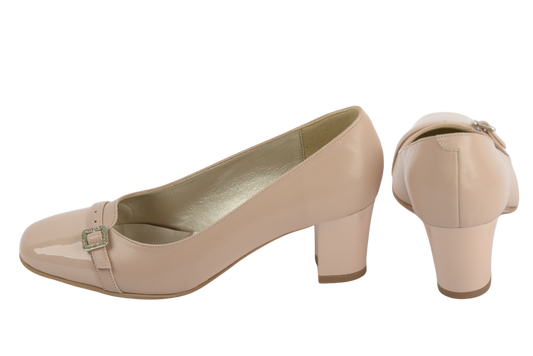 Elegant women's shoes made of genuine leather ANTONIO 263 box pink