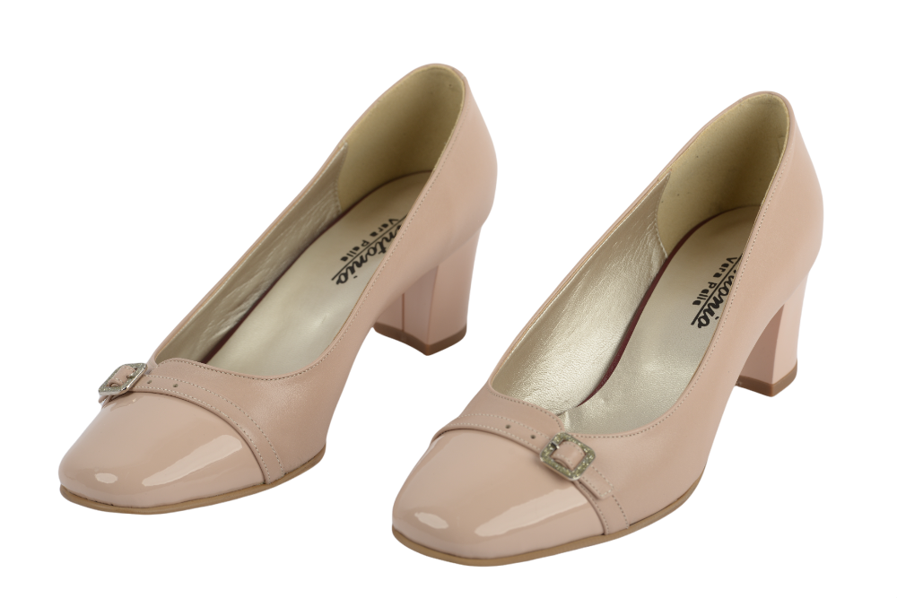 Pantofi dama eleganti piele naturala ANTONIO 263 roze box
