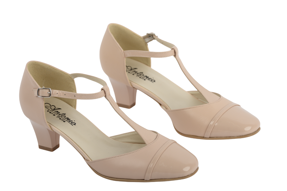 Pantofi dama eleganti piele naturala ANTONIO 7337 roz box
