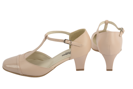 Elegant women's shoes made of genuine leather ANTONIO 7337, box pink