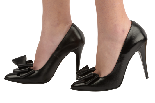 Elegant women's shoes made of genuine leather ANTONIO 311, black box