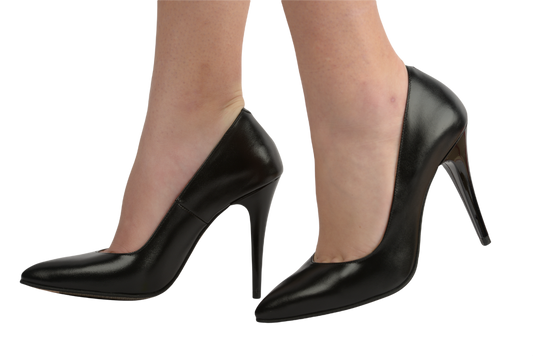 Elegant women's shoes made of genuine leather ANTONIO 175, black box