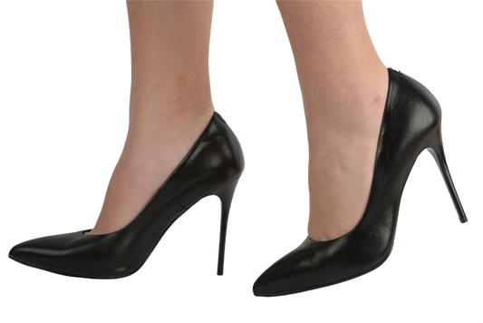 Elegant women's shoes made of natural leather SALA 9457 black pearl