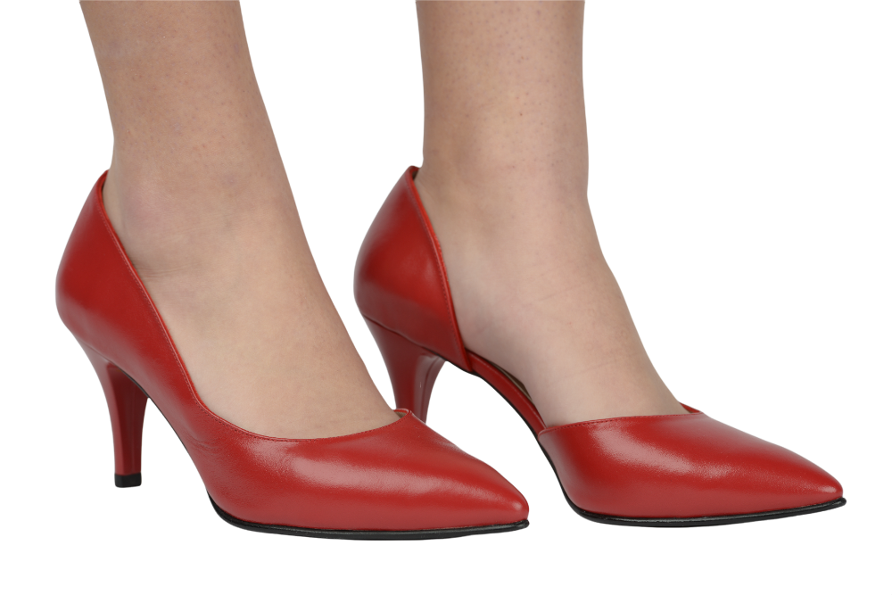 Pantofi dama eleganti piele naturala NINA OCCHINI 62 rosu box