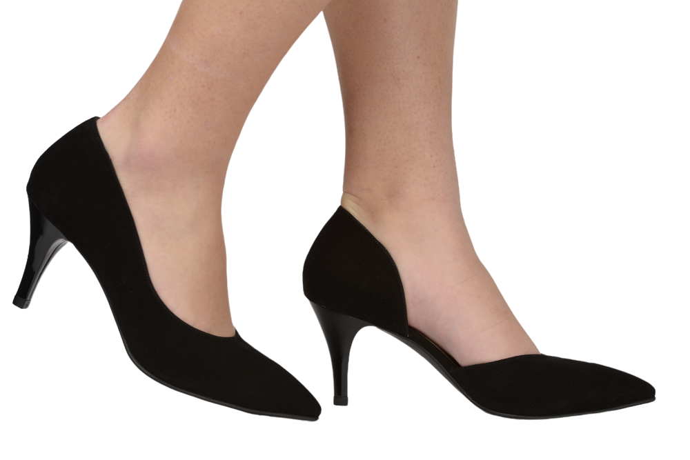 Pantofi dama eleganti piele naturala NINA OCCHINI 62 negru velur