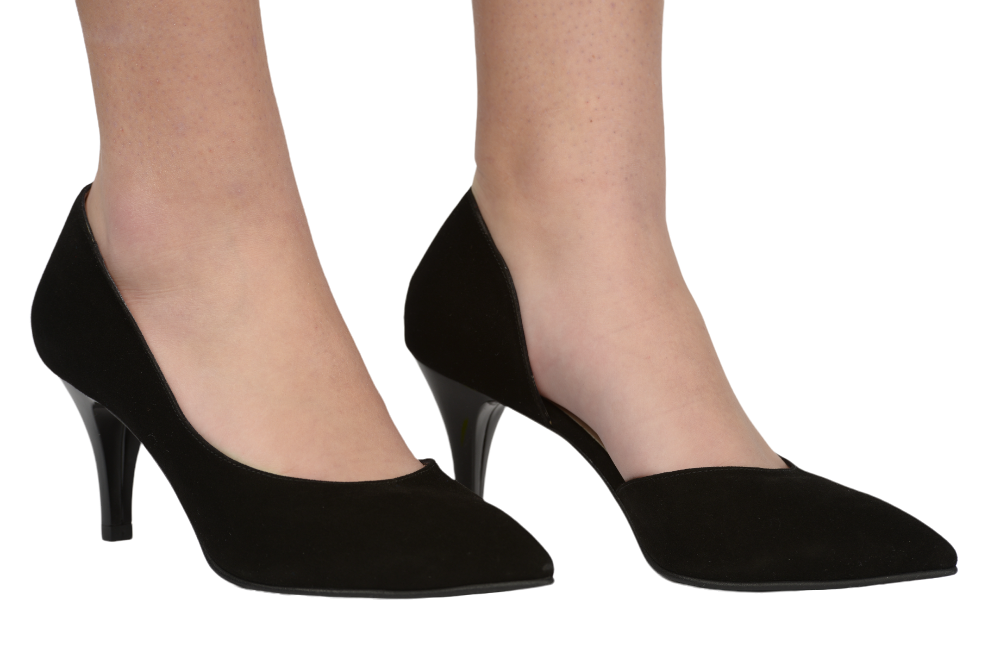 Pantofi dama eleganti piele naturala NINA OCCHINI 62 negru velur