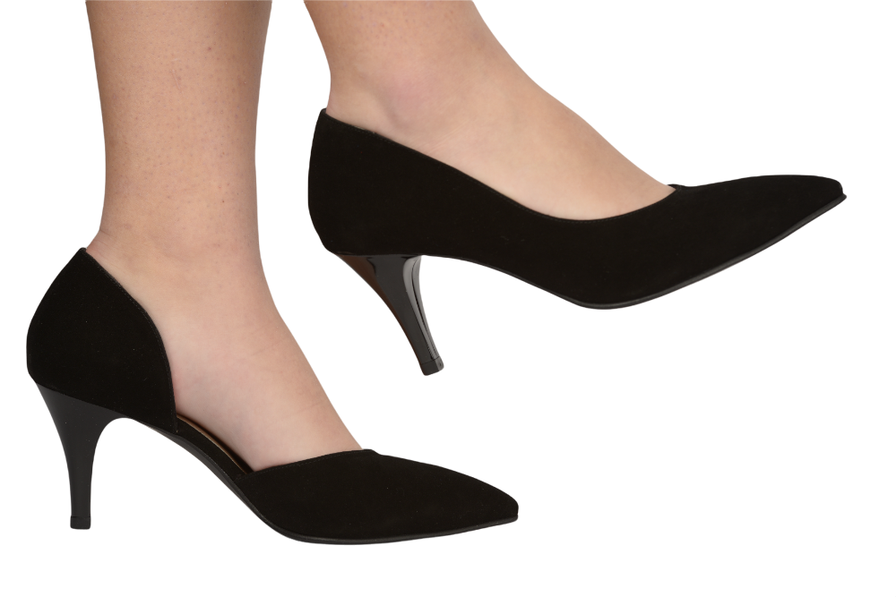 Pantofi dama eleganti piele naturala NINA OCCHINI 62 negru velur