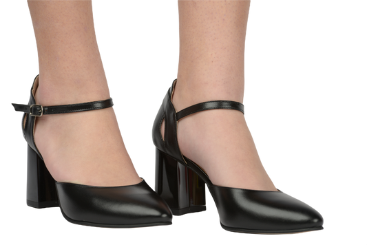 Elegant women's shoes natural leather ANTONIO T347 black