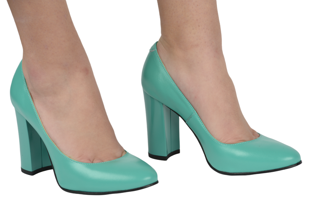 Pantofi dama eleganti piele naturala NIKE 1014 verde