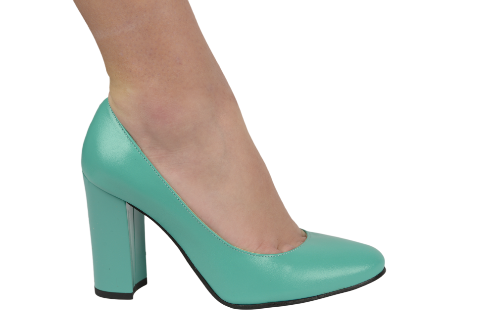 Pantofi dama eleganti piele naturala NIKE 1014 verde