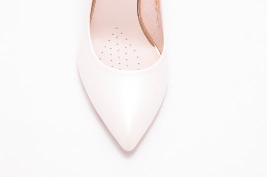 Elegant women's shoes made of genuine leather SALA 20062 pearl beige