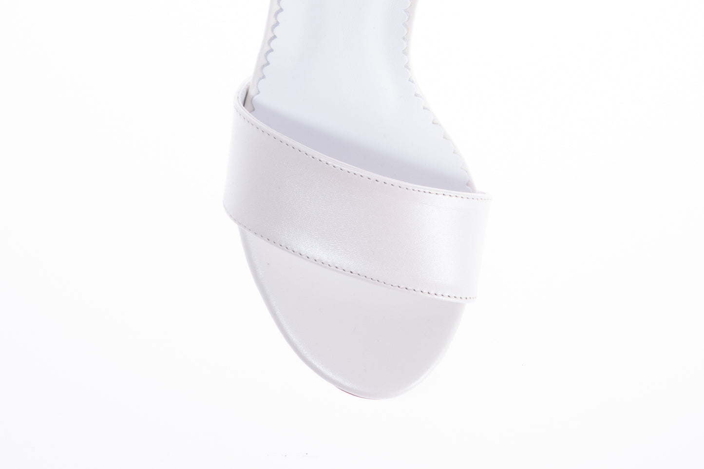 Sandale mireasa piele naturala LARISA A44 crem sidef