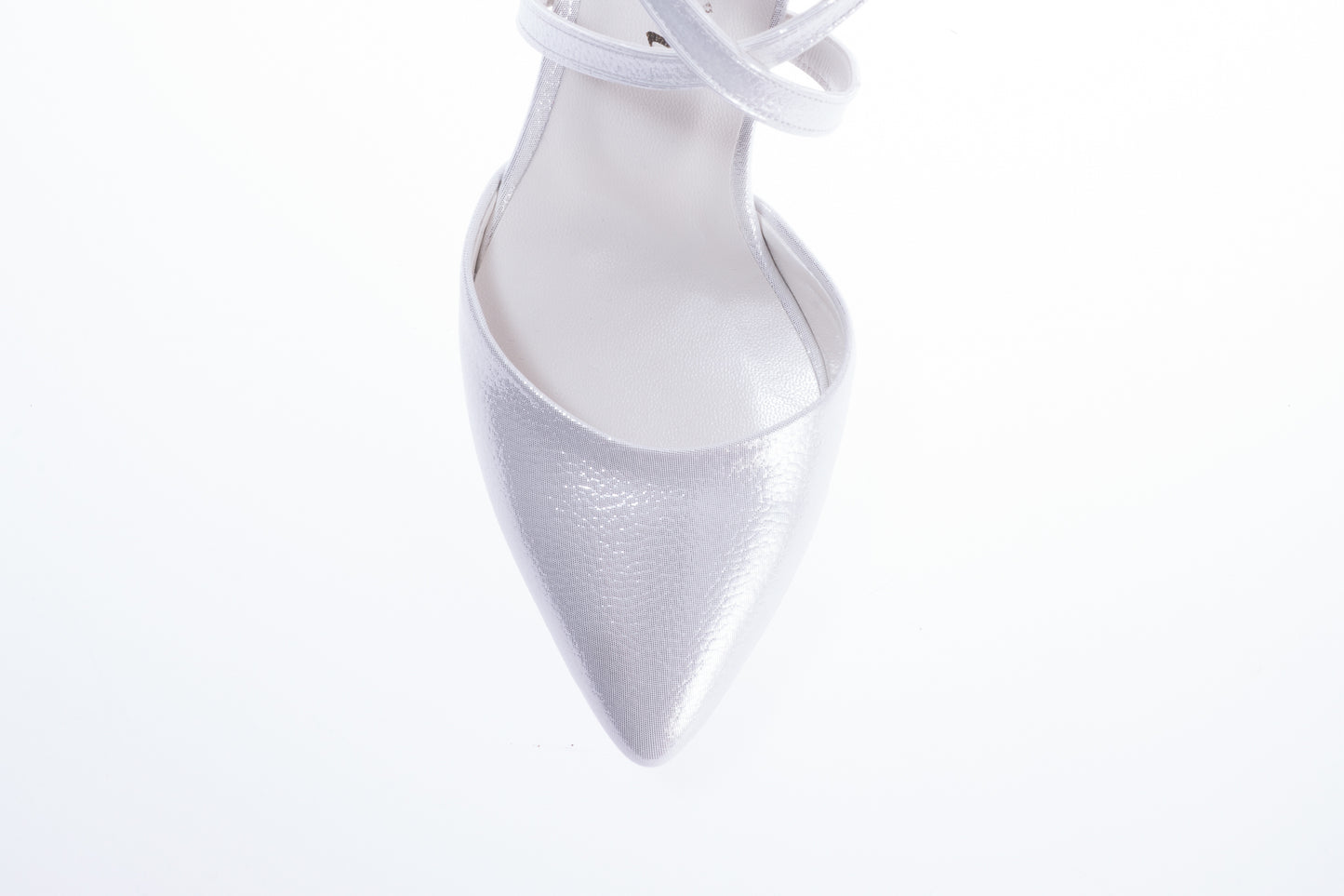 Pantofi mireasa KARIN 13 alb croco saten