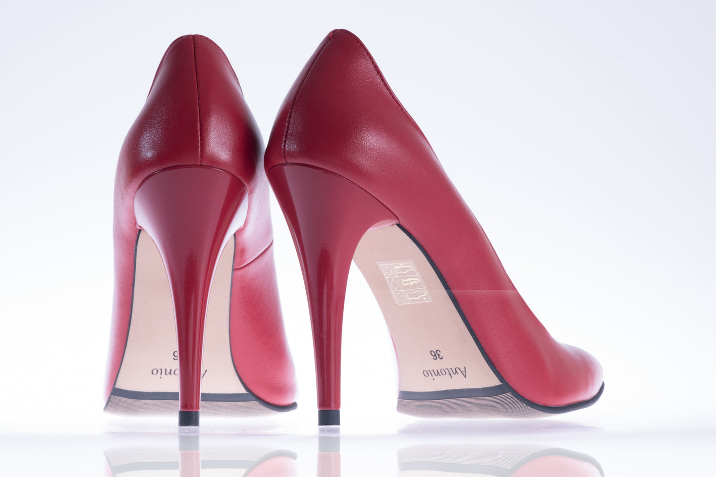 Pantofi dama eleganti piele naturala ANTONIO 28175 rosu box