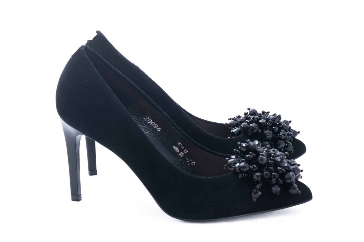 Pantofi dama eleganti piele naturala SALA 20096 negru velur