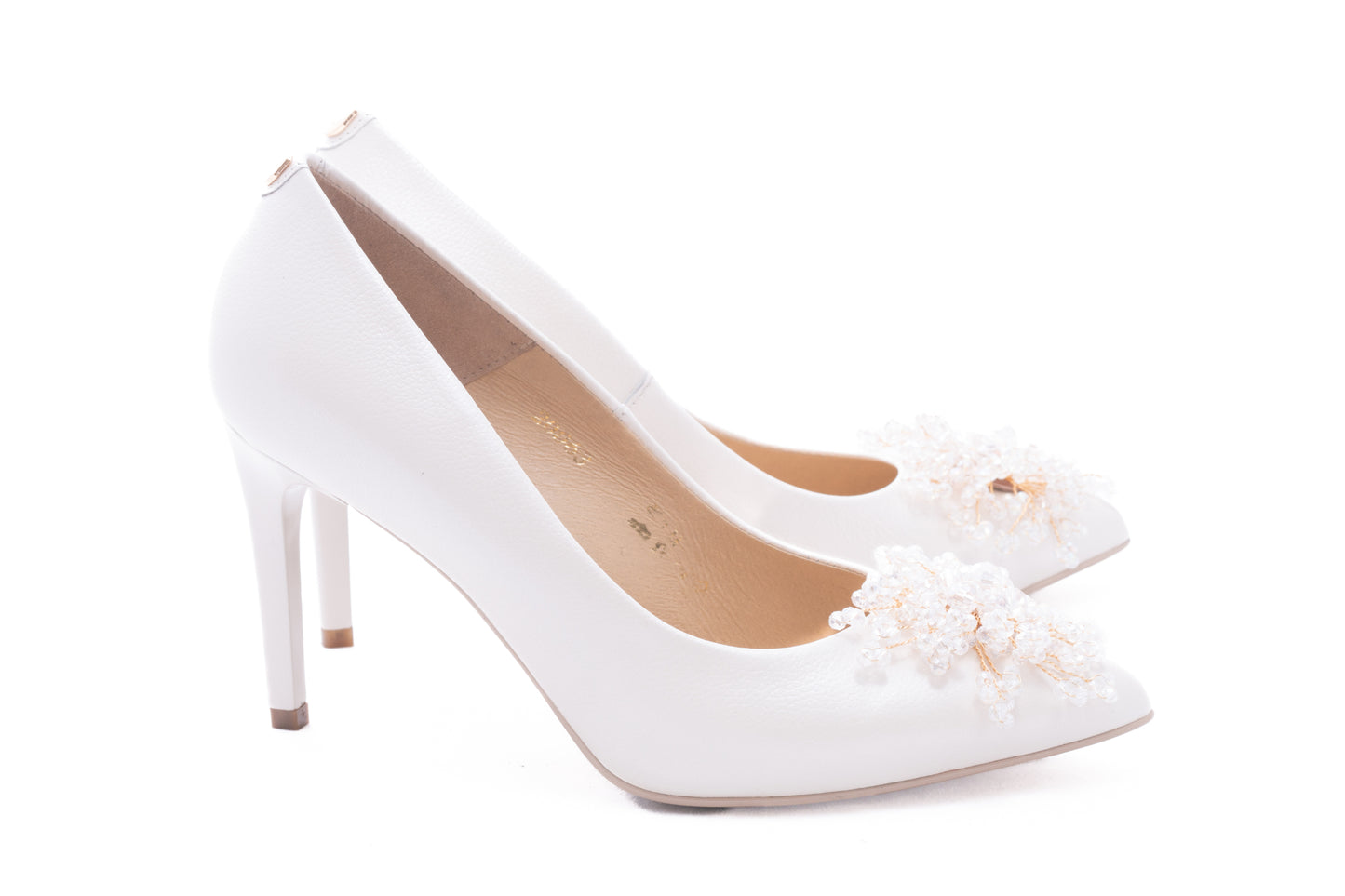 Pantofi dama eleganti piele naturala SALA 20063 crem sidef