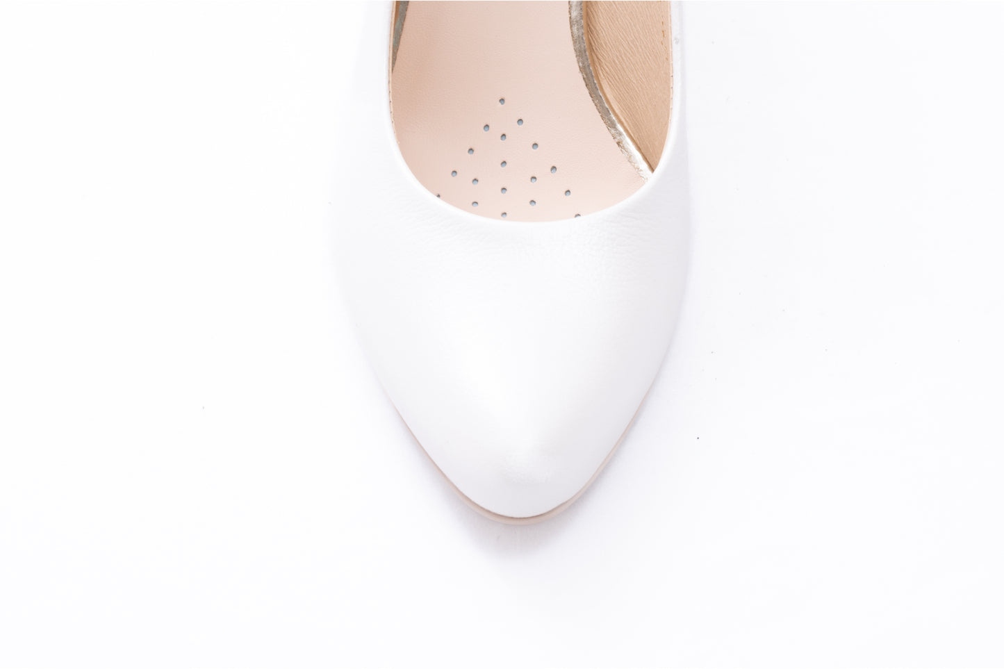 Pantofi dama eleganti piele naturala SALA 20216 Alb sidefat