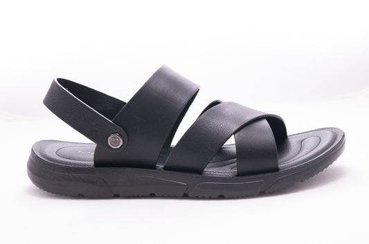 Sandale barbati piele naturala MELS 72008 negru