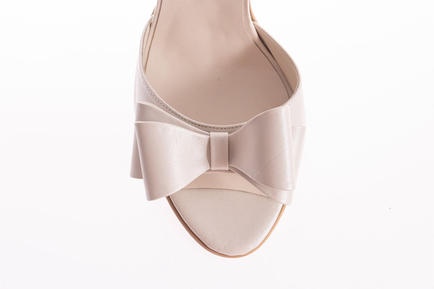 Sandale mireasa piele naturala ANTONIO 721 bej sidef