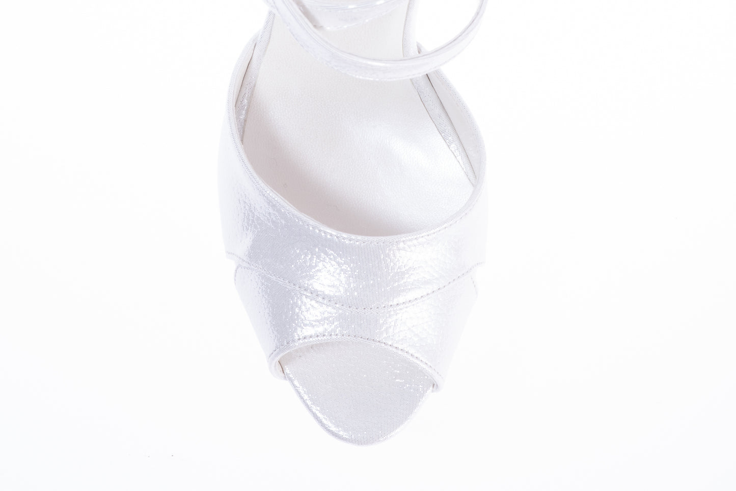 Karin 7171 white croco satin bridal sandals