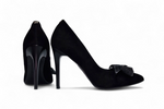 Pantofi dama eleganti piele naturala SALA 20265 negru velur