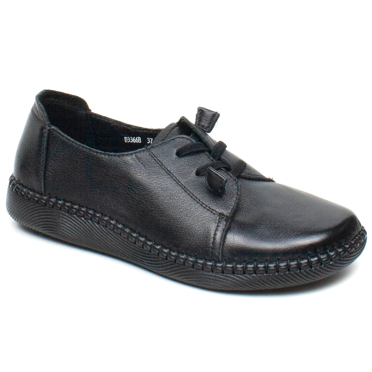 Women's casual shoes made of genuine leather FORMAZIONE 3366 black