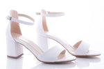 Sandale dama casual piele ecologica 70 alb croco saten