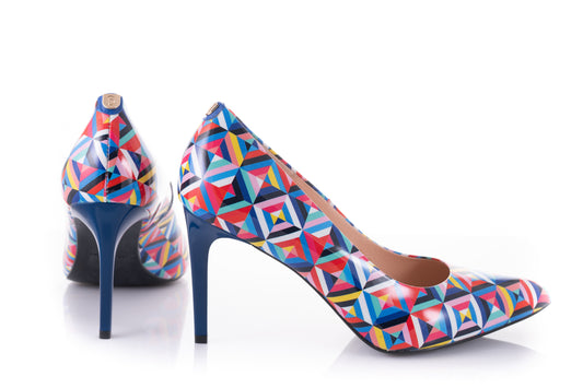 Pantofi dama eleganti piele naturala SALA 9111 blue color
