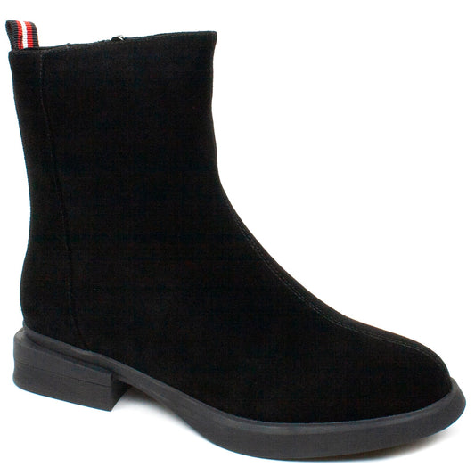 Ghete dama casual piele naturala FORMAZIONE 001 negru velur