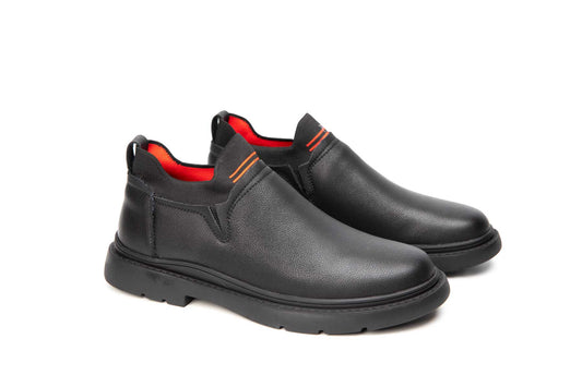 Ghete barbati casual piele naturala FRANCO GERARDO 1010-1 negru