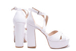 Sandale dama elegante piele ecologica KARIN  7230-X alb box