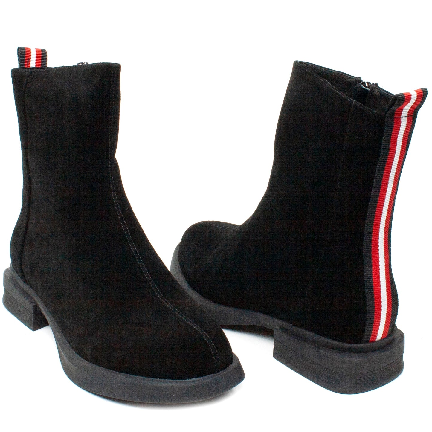 Ghete dama casual piele naturala FORMAZIONE 001 negru velur